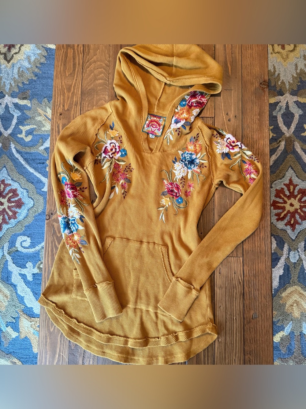 Johnny Was Embroidered hoodie top